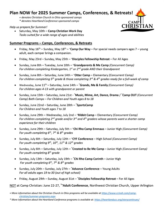 2025 Summer Program Sch Image